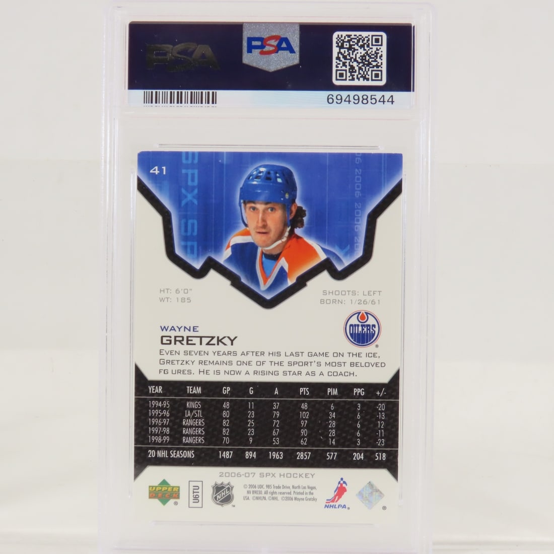2006 SPx Wayne Gretzky #41 PSA 7 NM - 3