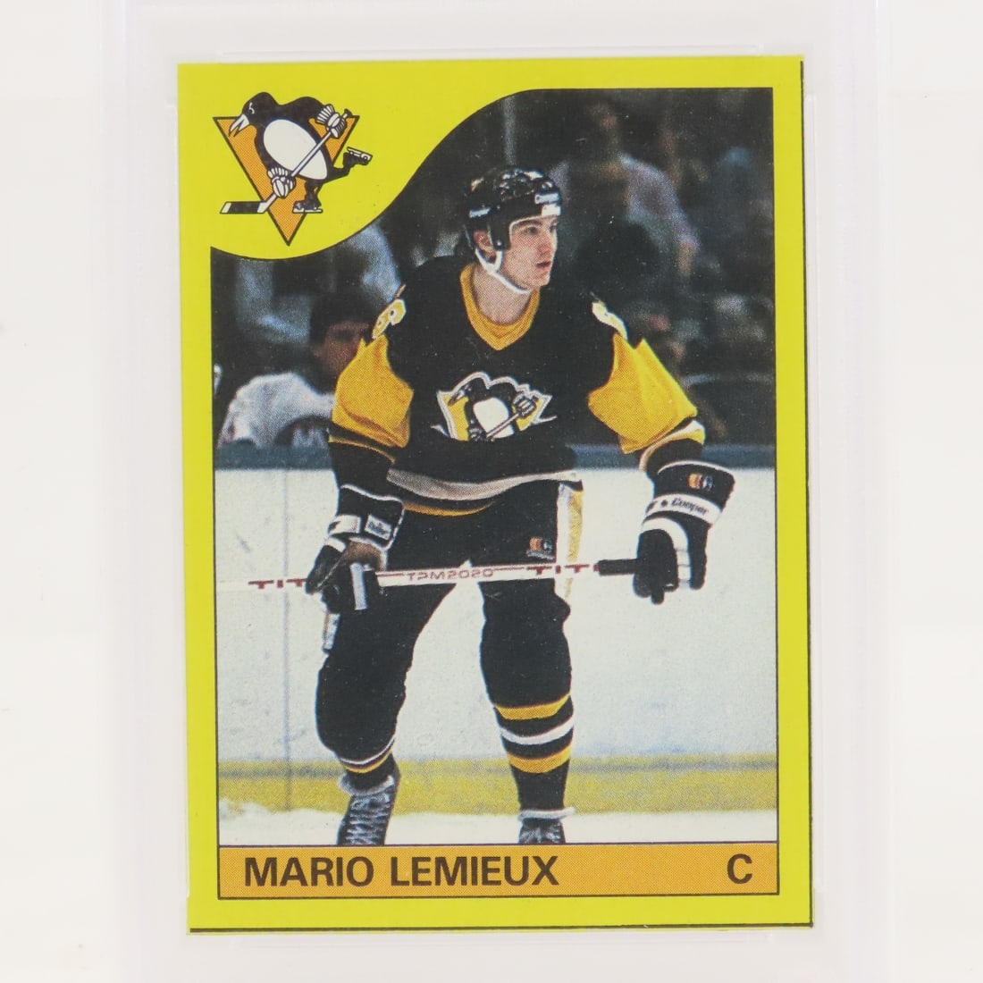 1985 Topps Box Bottoms Mario Lemieux #1 PSA 8 NMMT - 2