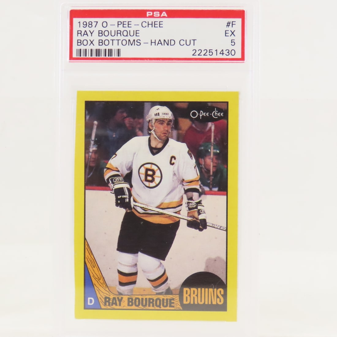 3 1987 OPC Box Bottoms Ray Bourque #F PSA 8,5 & 2 - 4
