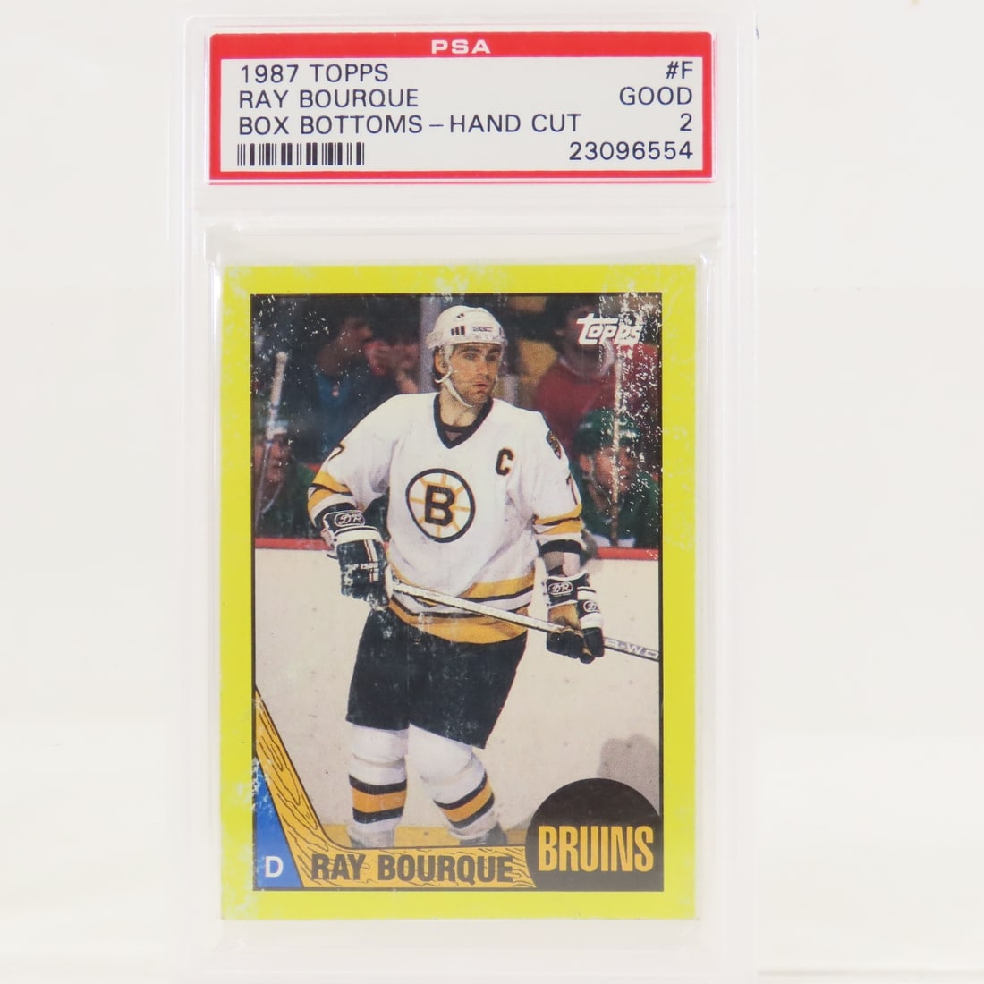 3 1987 OPC Box Bottoms Ray Bourque #F PSA 8,5 & 2 - 6