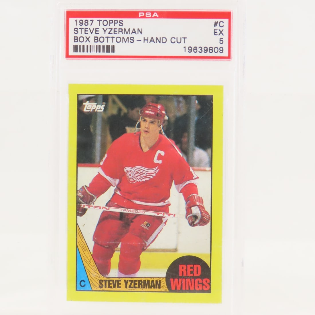 2 1987 Topps Box Bottoms Steve Yzerman #C PSA 6&5 - 4