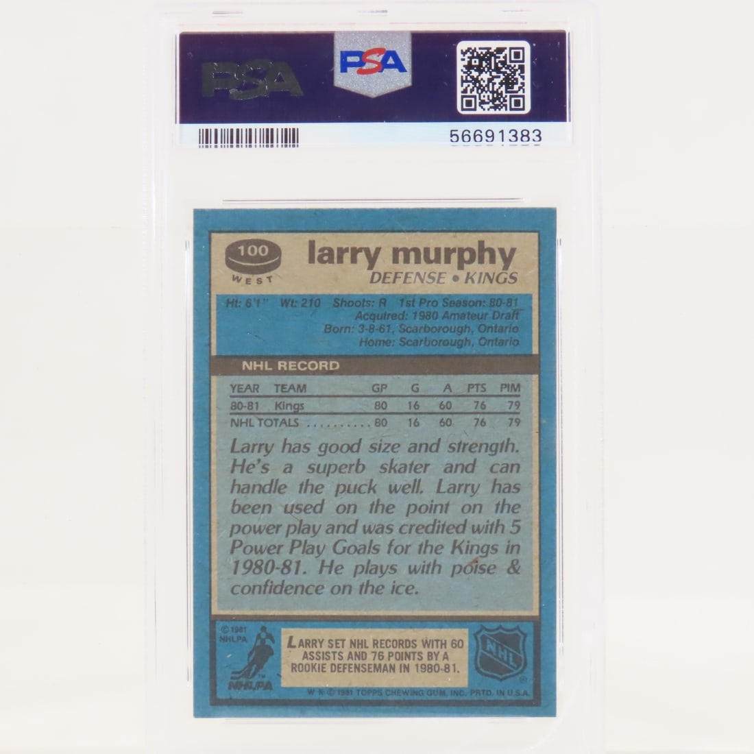 1981 Topps & 1987 O-PEE-CHEE Larry Murphy PSA - 3