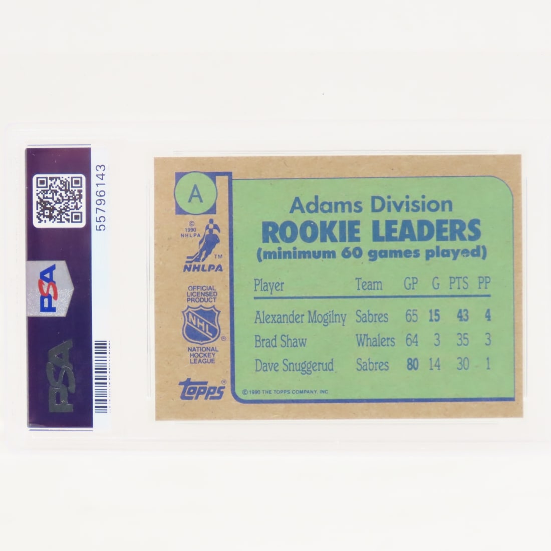 1990 Topps Box Bottoms Alexander Mogilny #A PSA 8 - 2