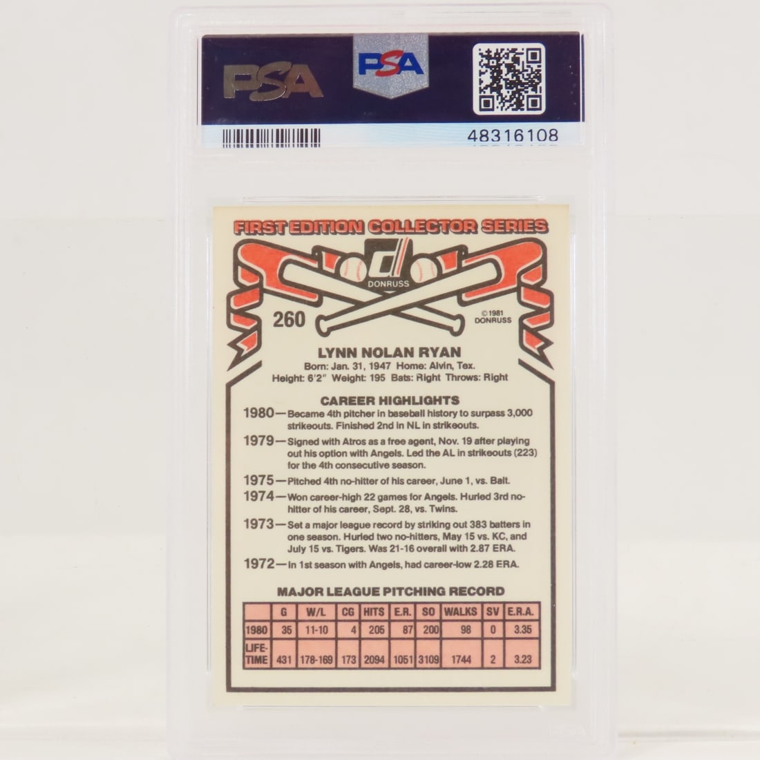 1981 Fleer & Donruss Nolan Ryan cards PSA 8 & 9 - 3