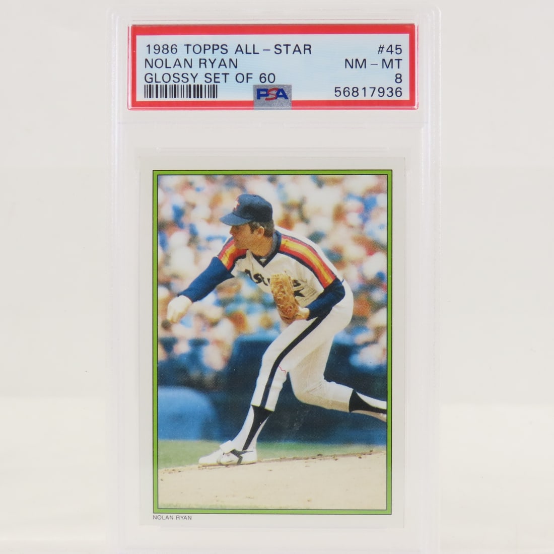 5 PSA Graded Nolan Ryan Cards 1986 - 1987 - 2