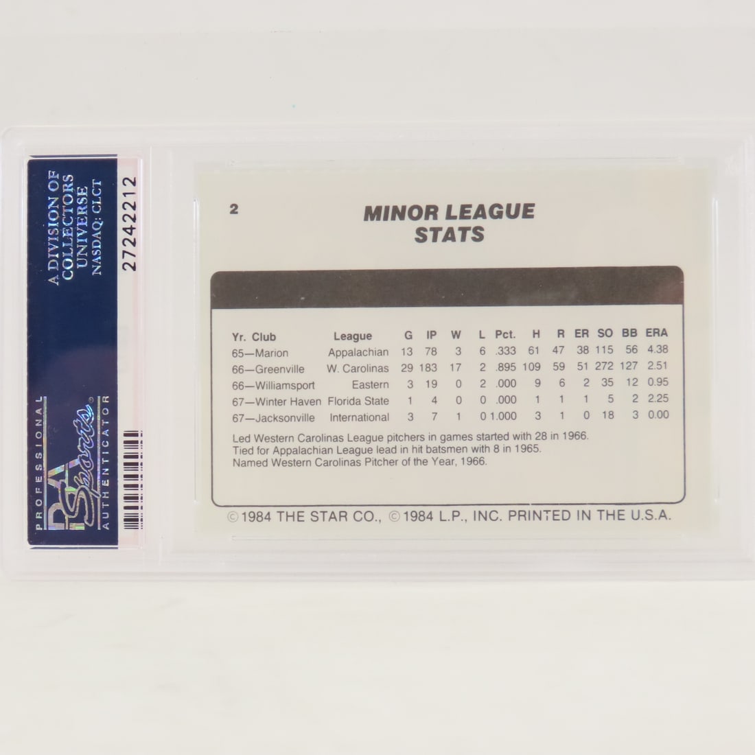 5 PSA Graded Nolan Ryan Cards 1986 - 1987 - 5