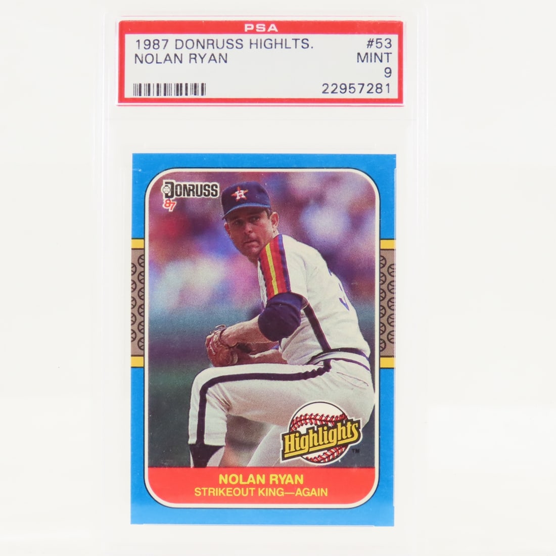 5 PSA Graded Nolan Ryan Cards 1986 - 1987 - 8