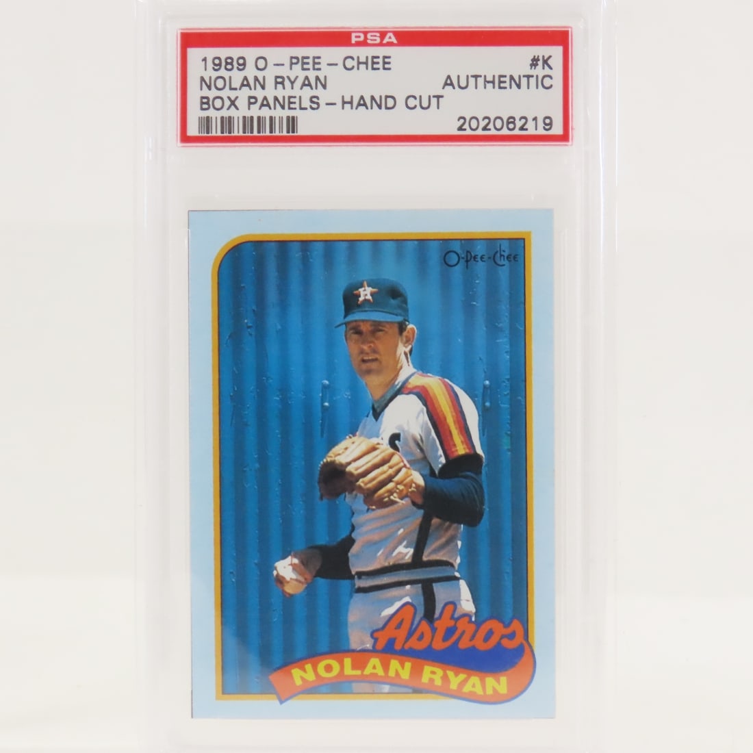 3 1989 O-PEE-CHEE Box Panels Nolan Ryan #K PSA - 6