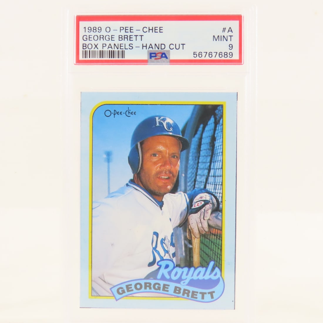 4 1989 O-PEE-CHEE Box Panels George Brett #A PSA - 2