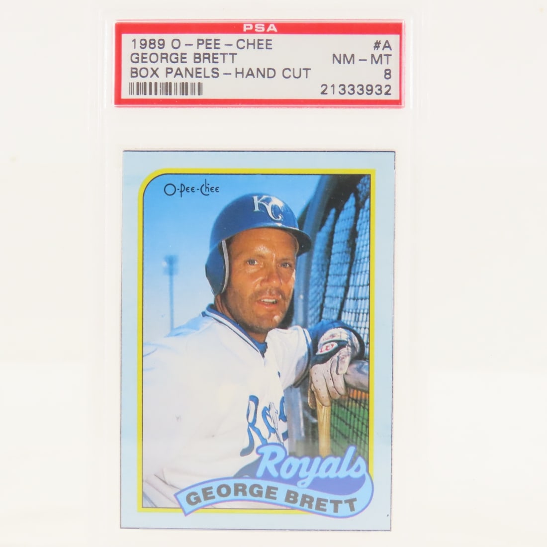 4 1989 O-PEE-CHEE Box Panels George Brett #A PSA - 6