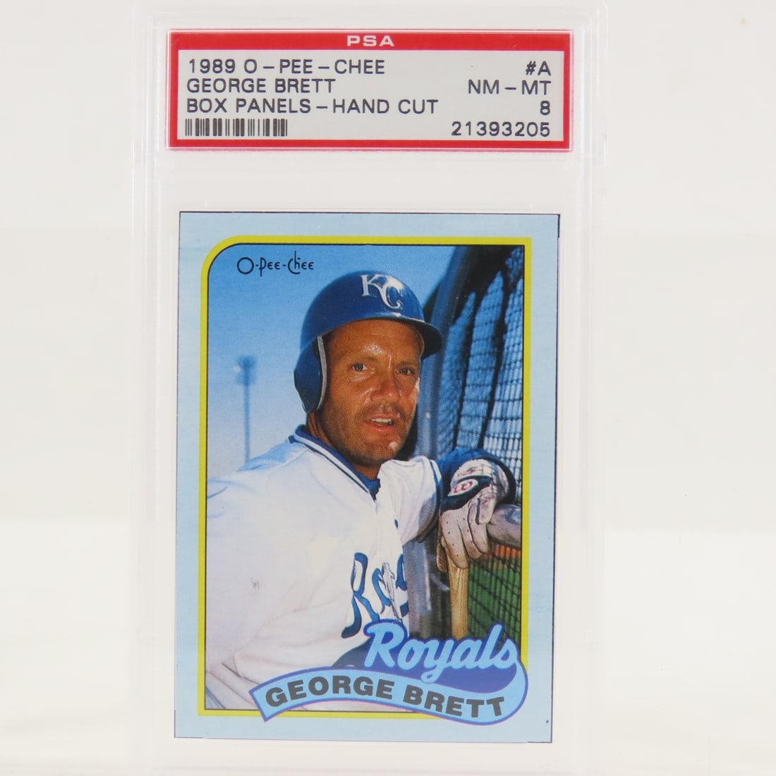 4 1989 O-PEE-CHEE Box Panels George Brett #A PSA - 8