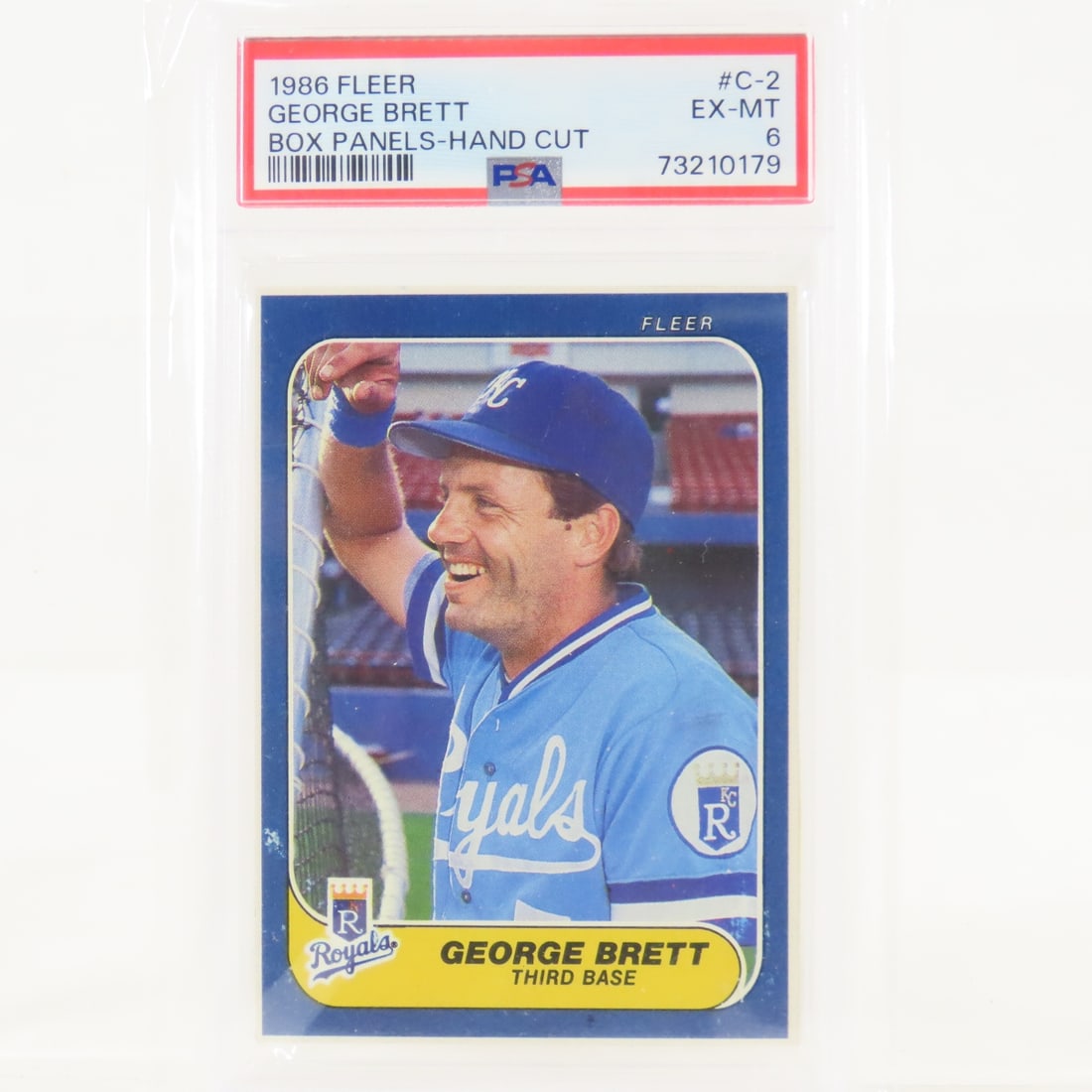 5 1986 Fleer Box Panels George Brett #C-2 PSA 5&6 - 2