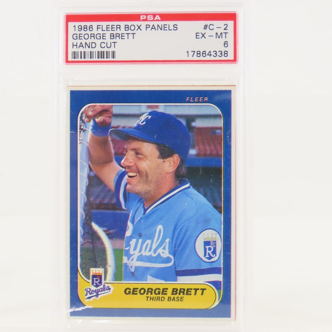 5 1986 Fleer Box Panels George Brett #C-2 PSA 5&6 - 4