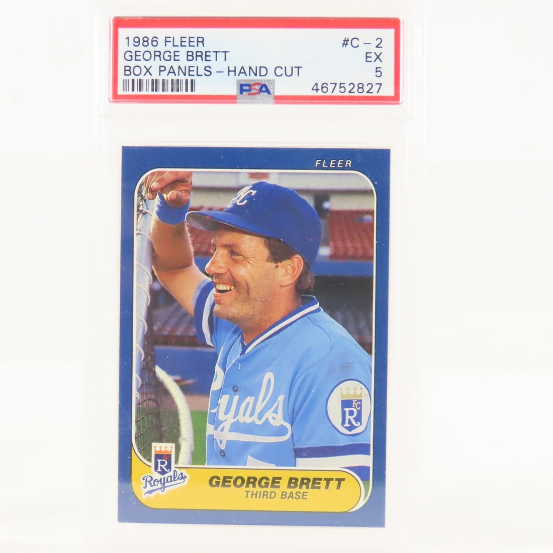 5 1986 Fleer Box Panels George Brett #C-2 PSA 5&6 - 6