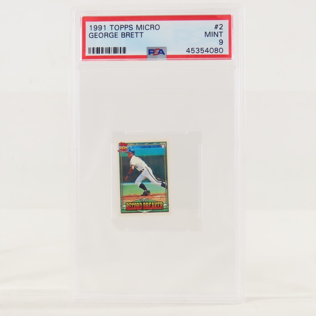 3 1991 Topps Micro George Brett #2 & #540 PSA - 2