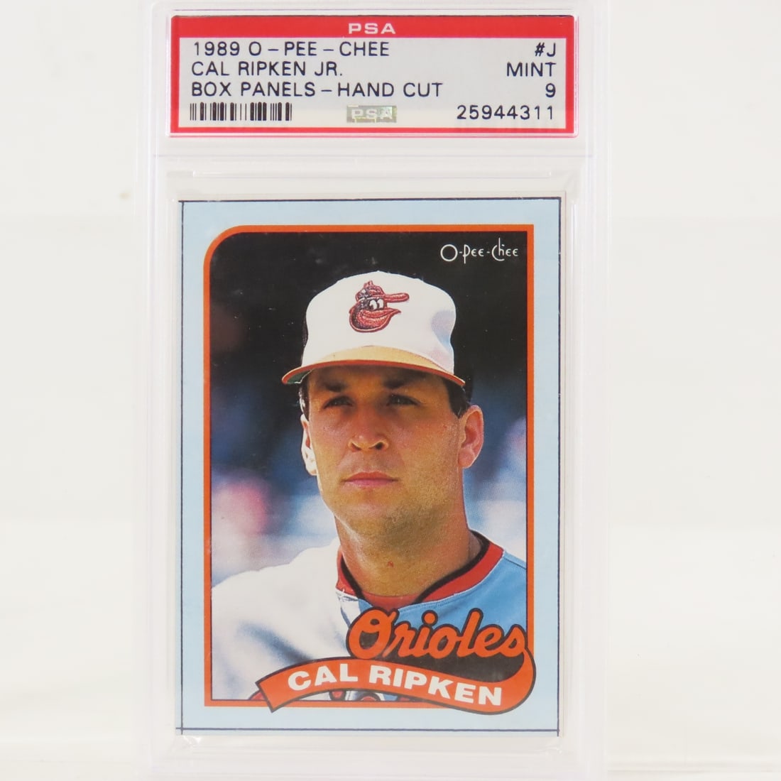 3 1989 O-PEE-CHEE Box Panels Cal Ripken Jr #J PSA - 2