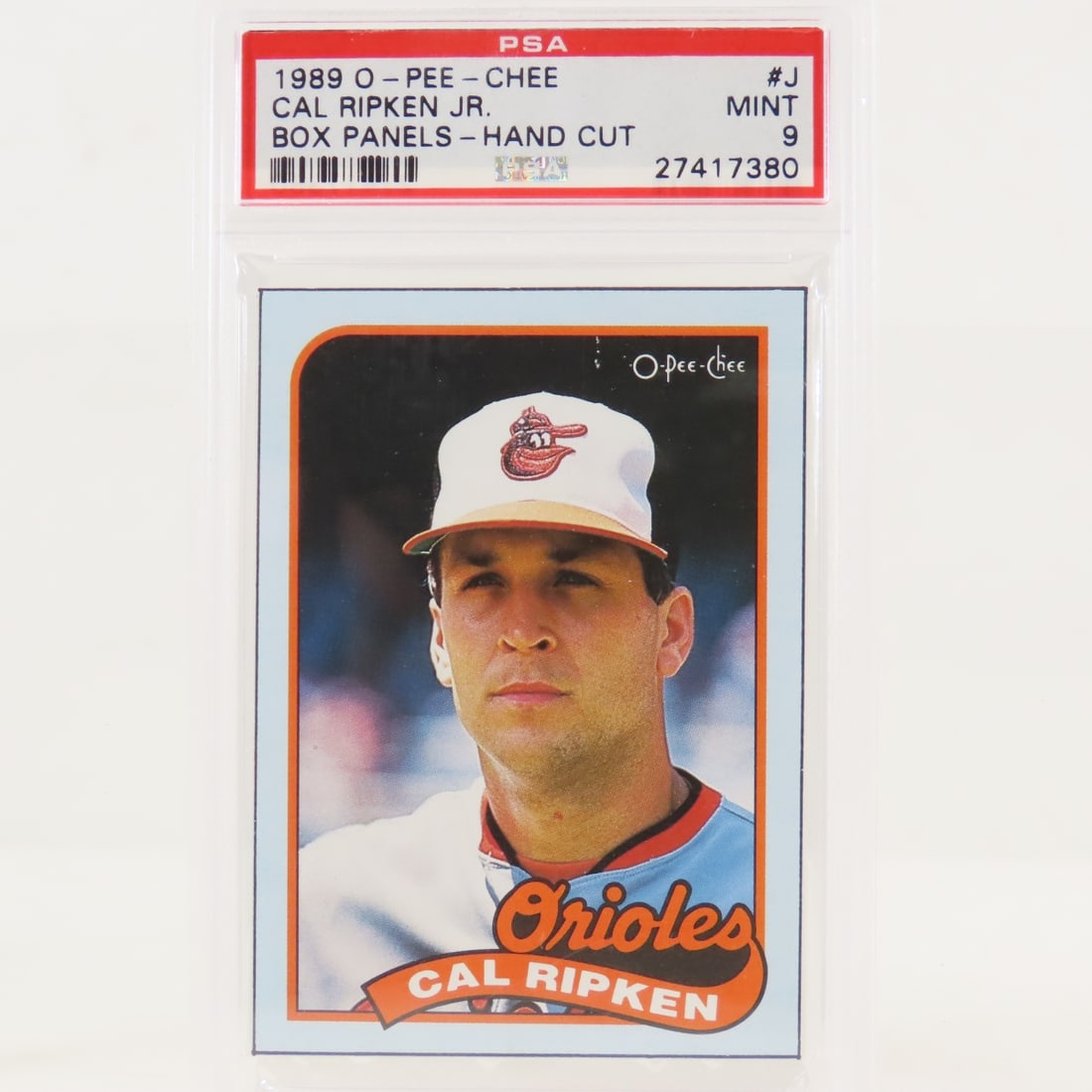 3 1989 O-PEE-CHEE Box Panels Cal Ripken Jr #J PSA - 4