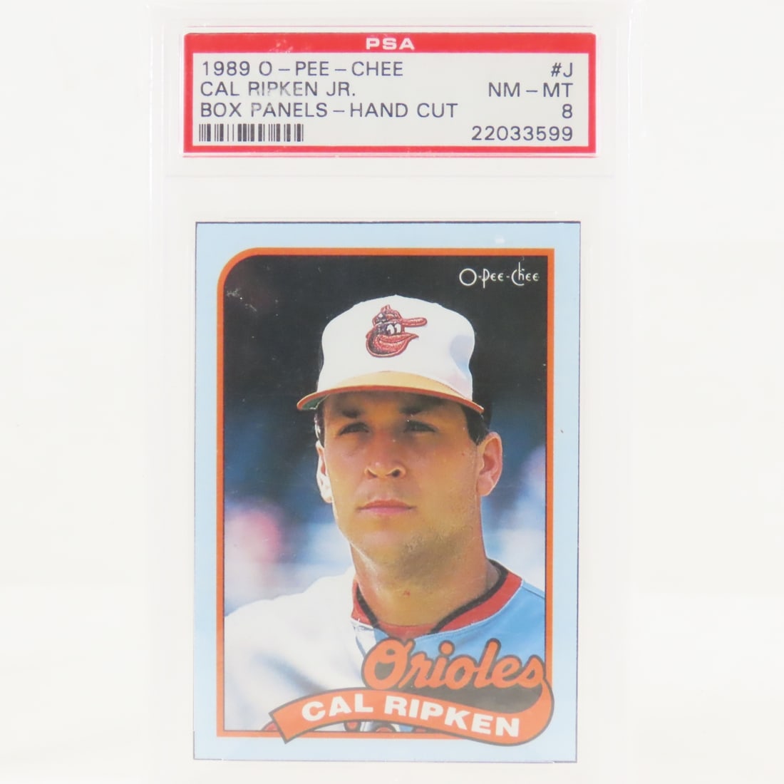 3 1989 O-PEE-CHEE Box Panels Cal Ripken Jr #J PSA - 6