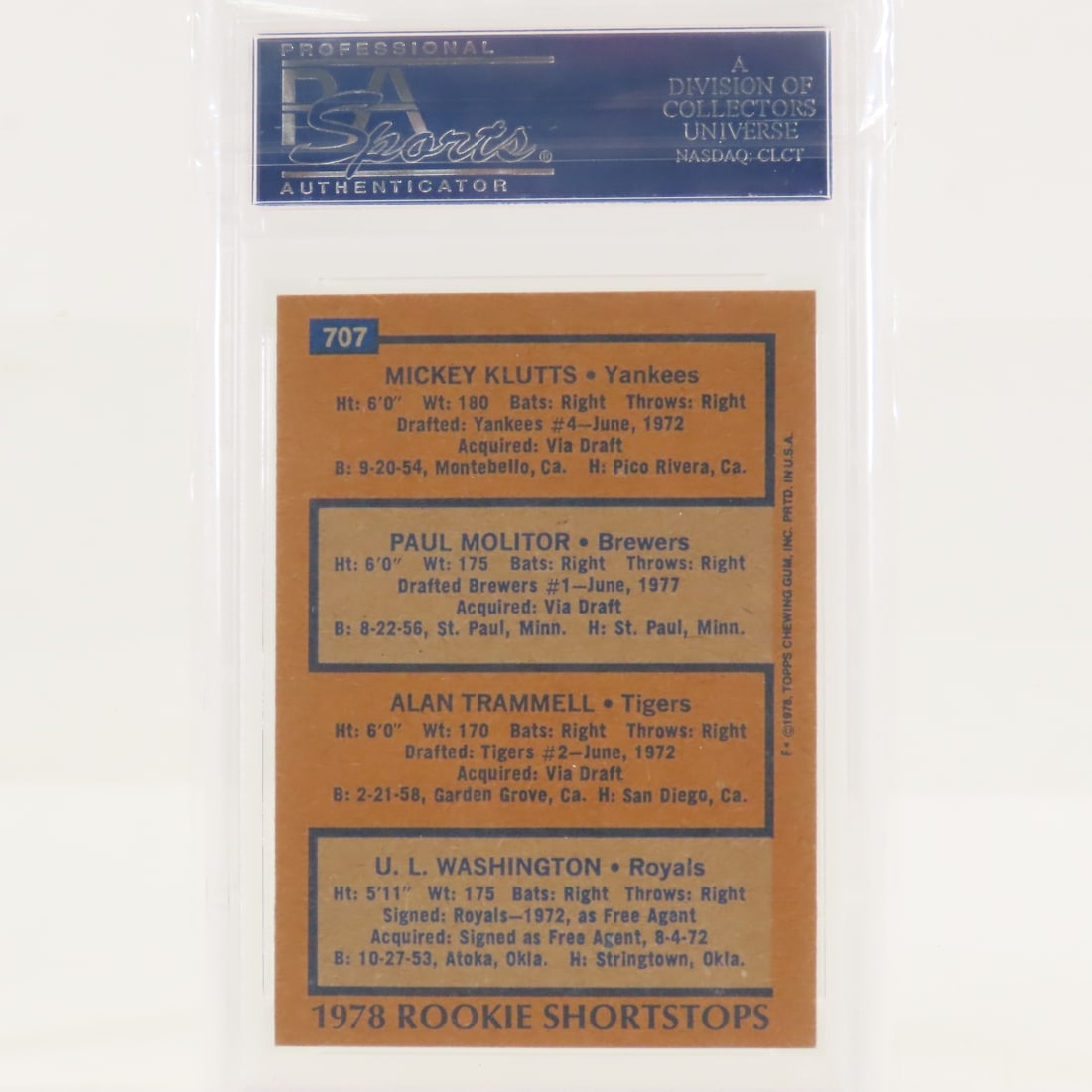 3 PSA Graded 1978 Topps Rookie Group Cards - 7