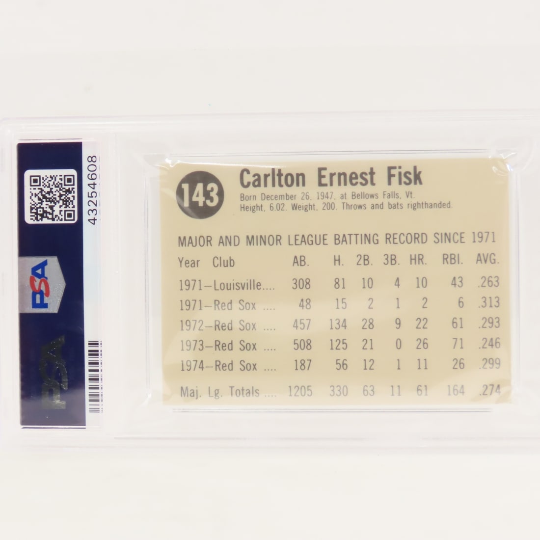 1975 & 1977 Hostess Carlton Fisk Cards PSA 9 MINT - 3