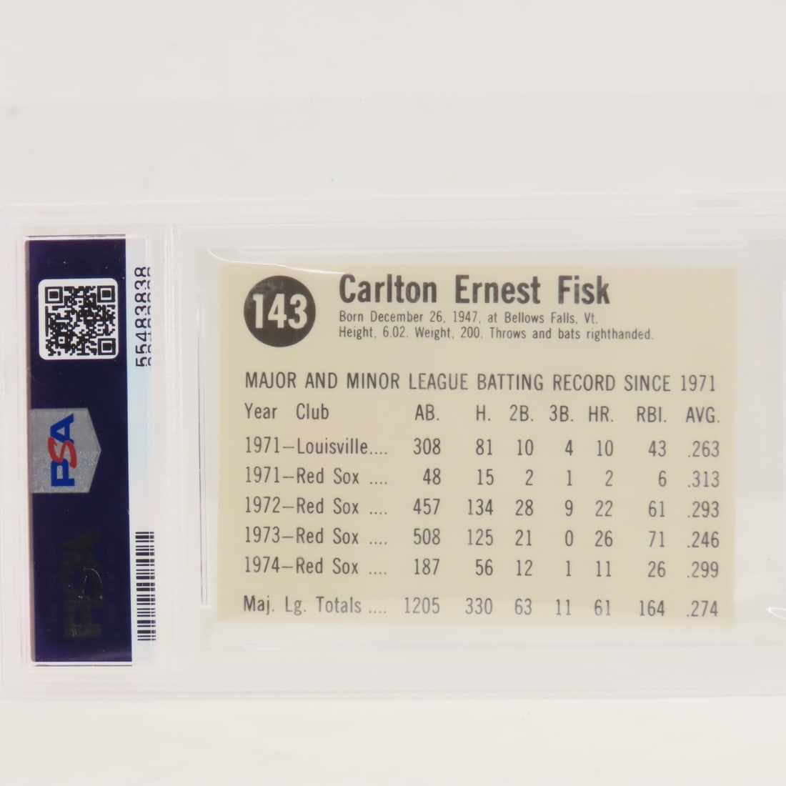 1975, 1977, 1979 Hostess Carlton Fisk PSA graded - 3