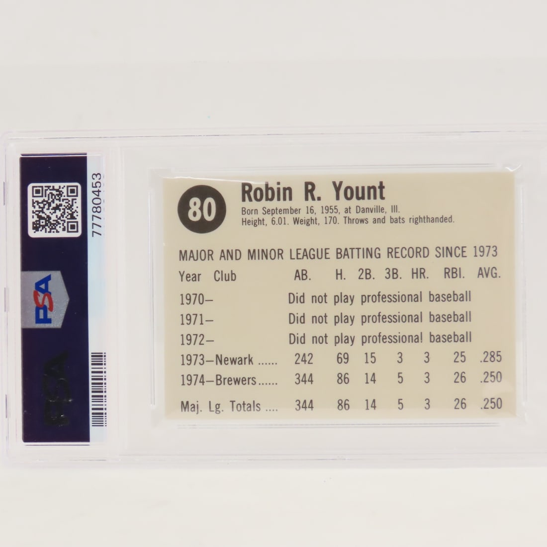 3 1975 Hostess Robin Yount #80 PSA 6 & 7 - 5