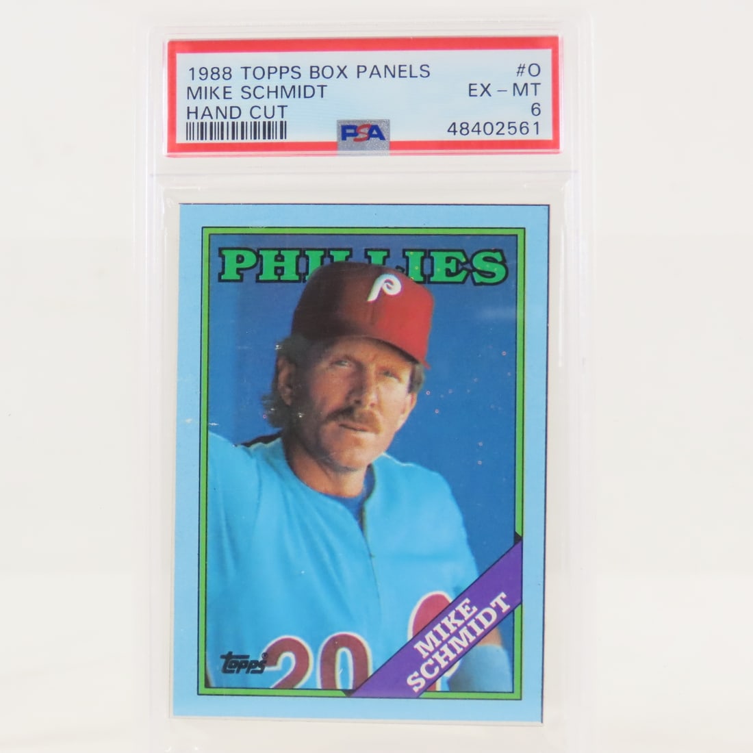 4 1988 Topps Box Panels Mike Schmidt #O PSA - 4