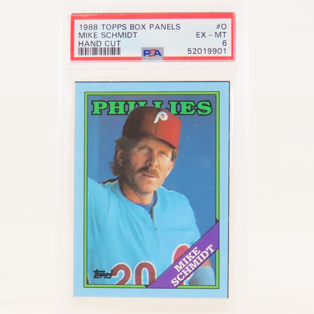 4 1988 Topps Box Panels Mike Schmidt #O PSA - 6