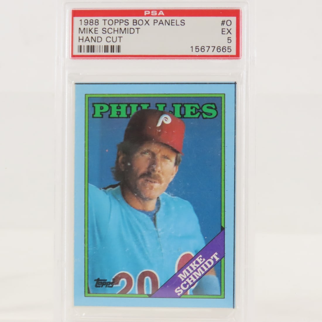 4 1988 Topps Box Panels Mike Schmidt #O PSA - 8