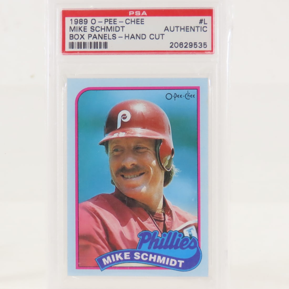 3 1989 O-PEE-CHEE Box Panels Mike Schmidt #L PSA - 4