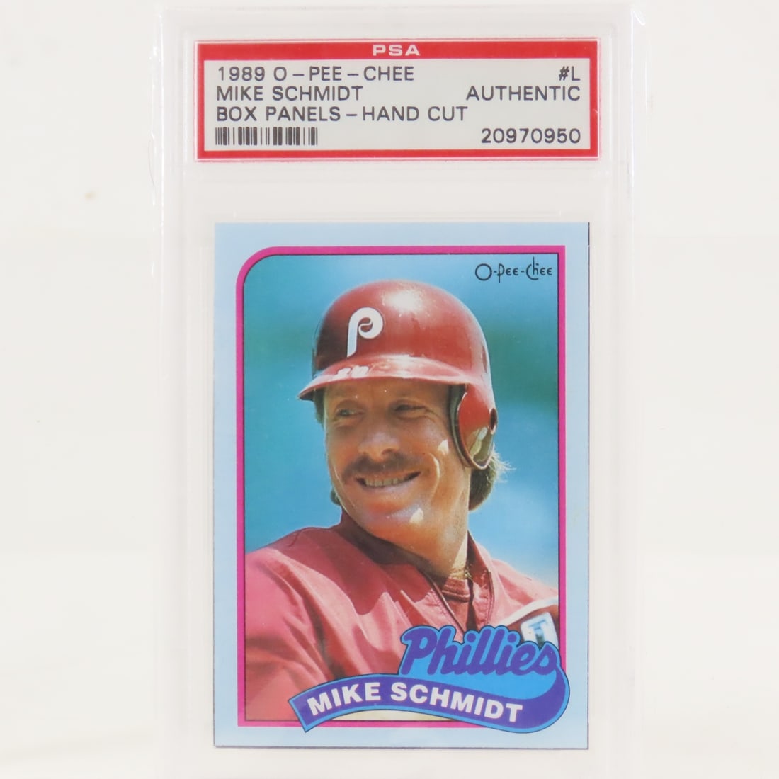 3 1989 O-PEE-CHEE Box Panels Mike Schmidt #L PSA - 6