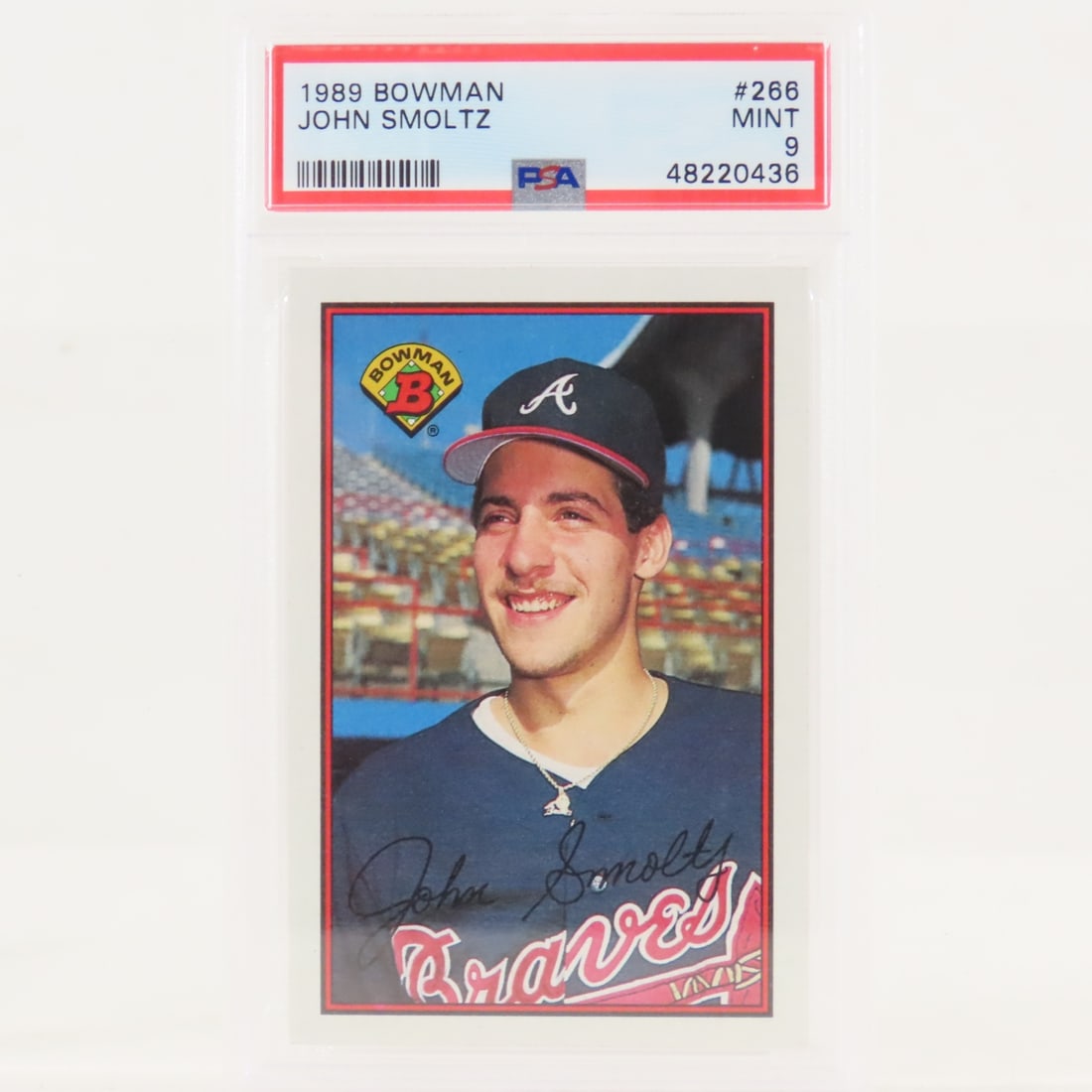 1989 Bowman & 1989 UD John Smoltz RC PSA 9 - 2
