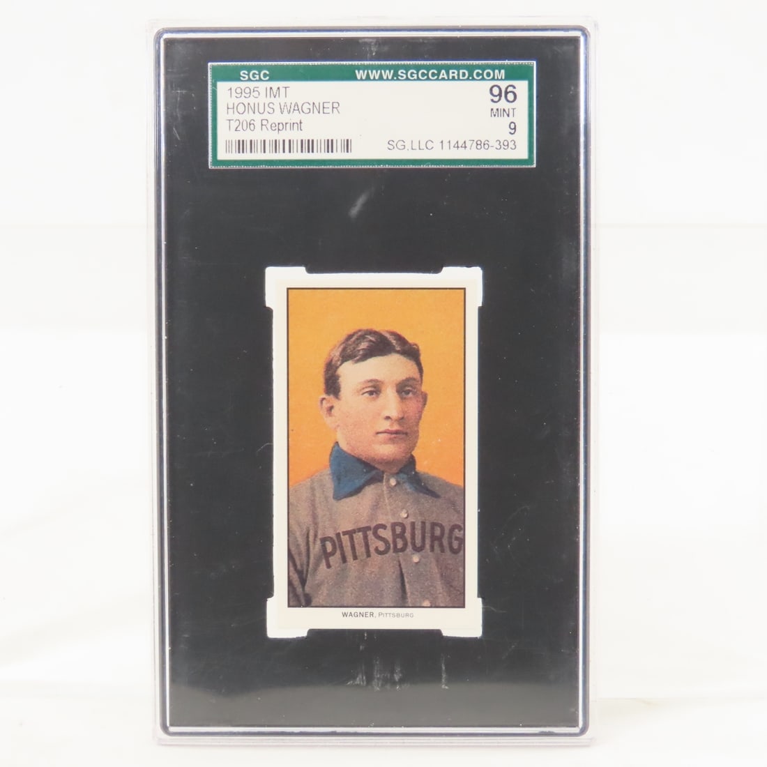 1995 IMT Honus Wagner T206 Reprint SGC 96 MINT 9: 1995 IMT Honus Wagner T206 Reprint SGC 96 MINT 9 - All information and photos, which are part of the description, are intended to be as accurate as possible, but errors are possible. No item may be