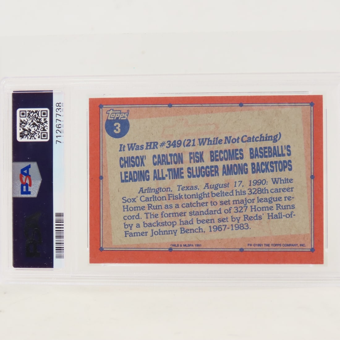 4 PSA 1991 Topps Desert Shield Baseball cards - 3