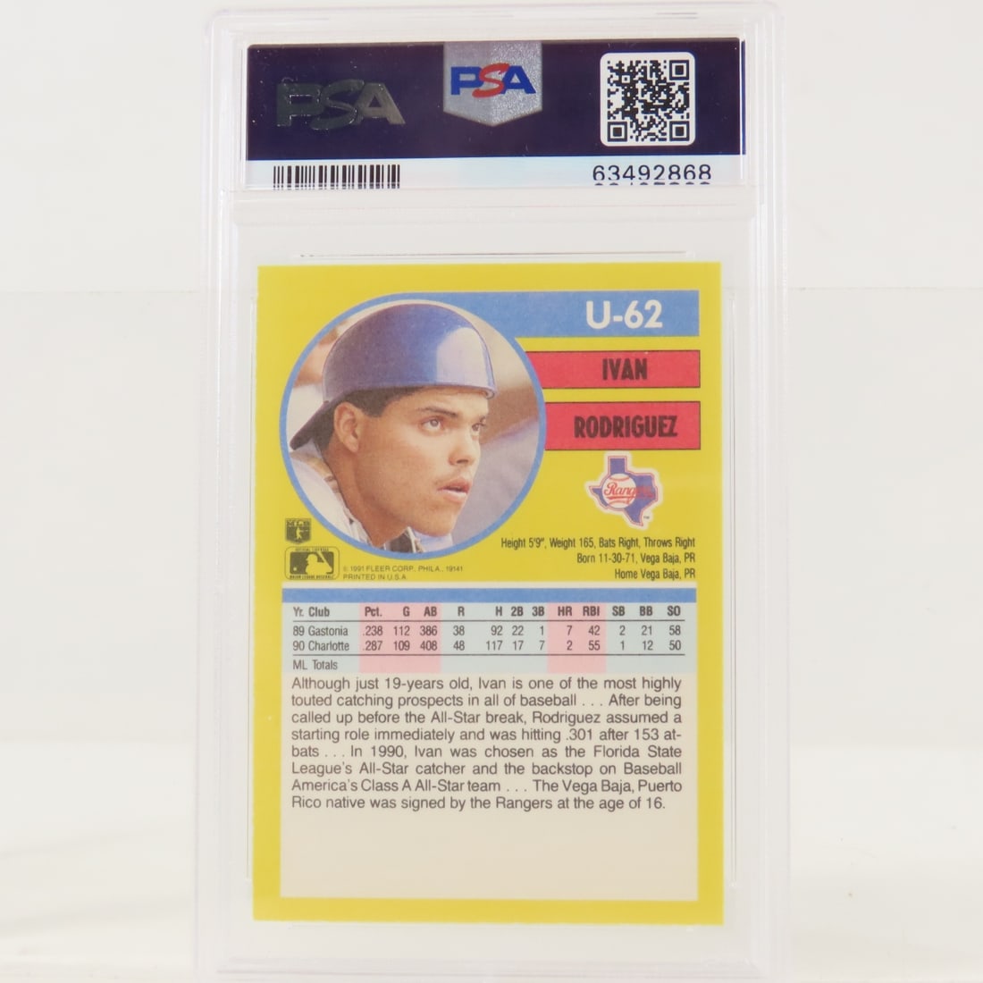4 PSA 9 Graded Baseball Cards 1991 & 1992 - 7