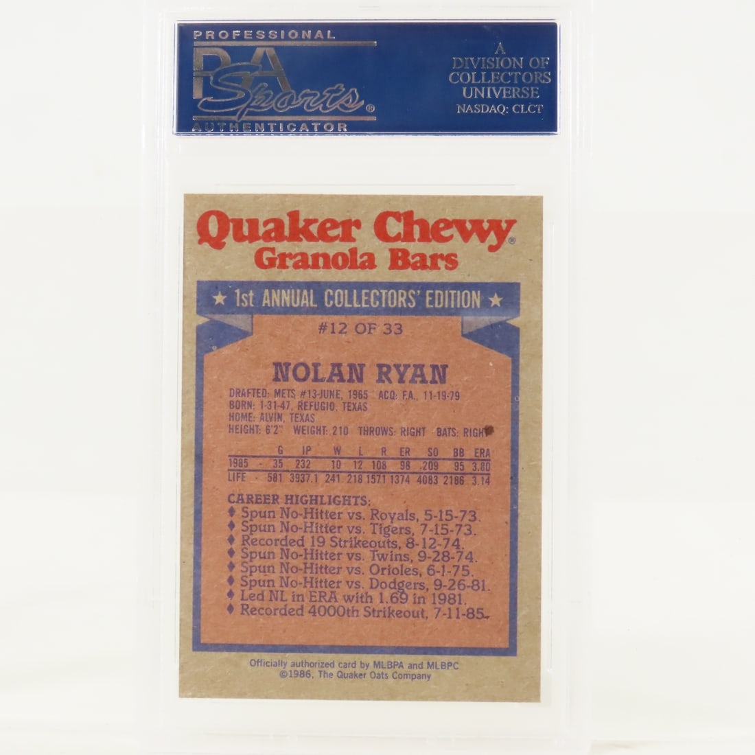 7 PSA 8 Graded Baseball Cards 1986 - 1991 - 3