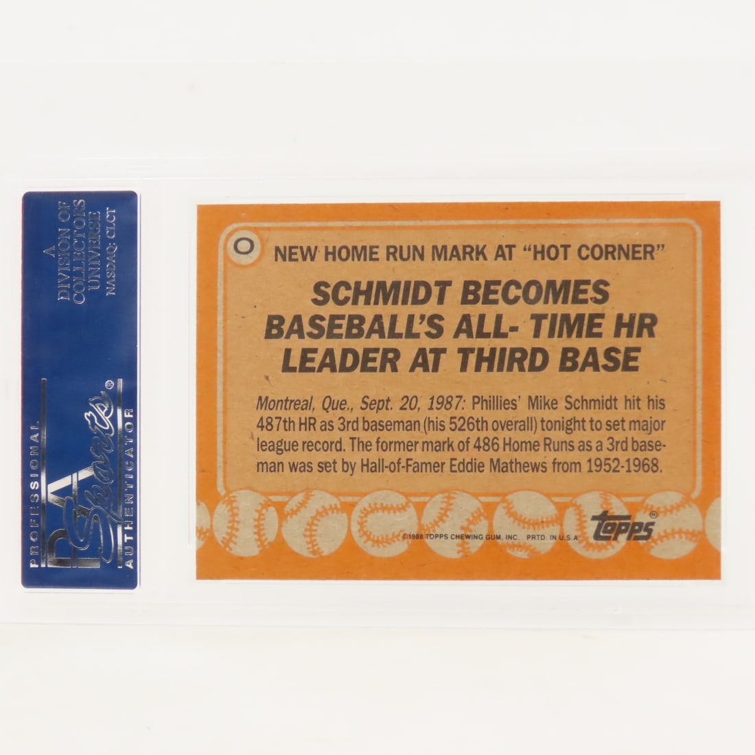 7 PSA Graded Baseball Cards 1982 - 1988 - 11