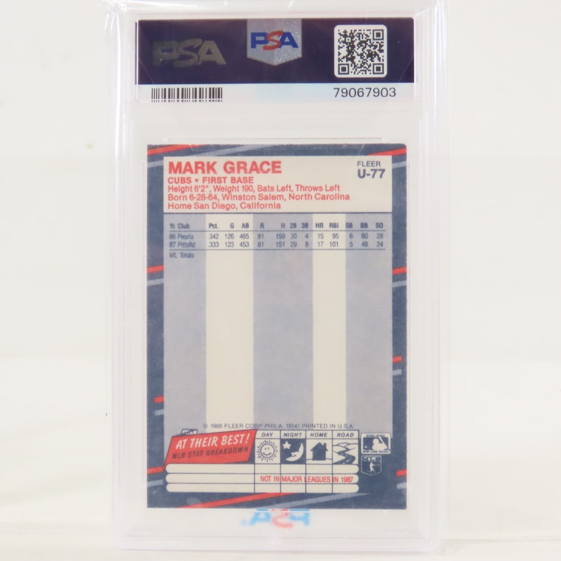 7 PSA Graded Baseball Cards 1982 - 1988 - 15