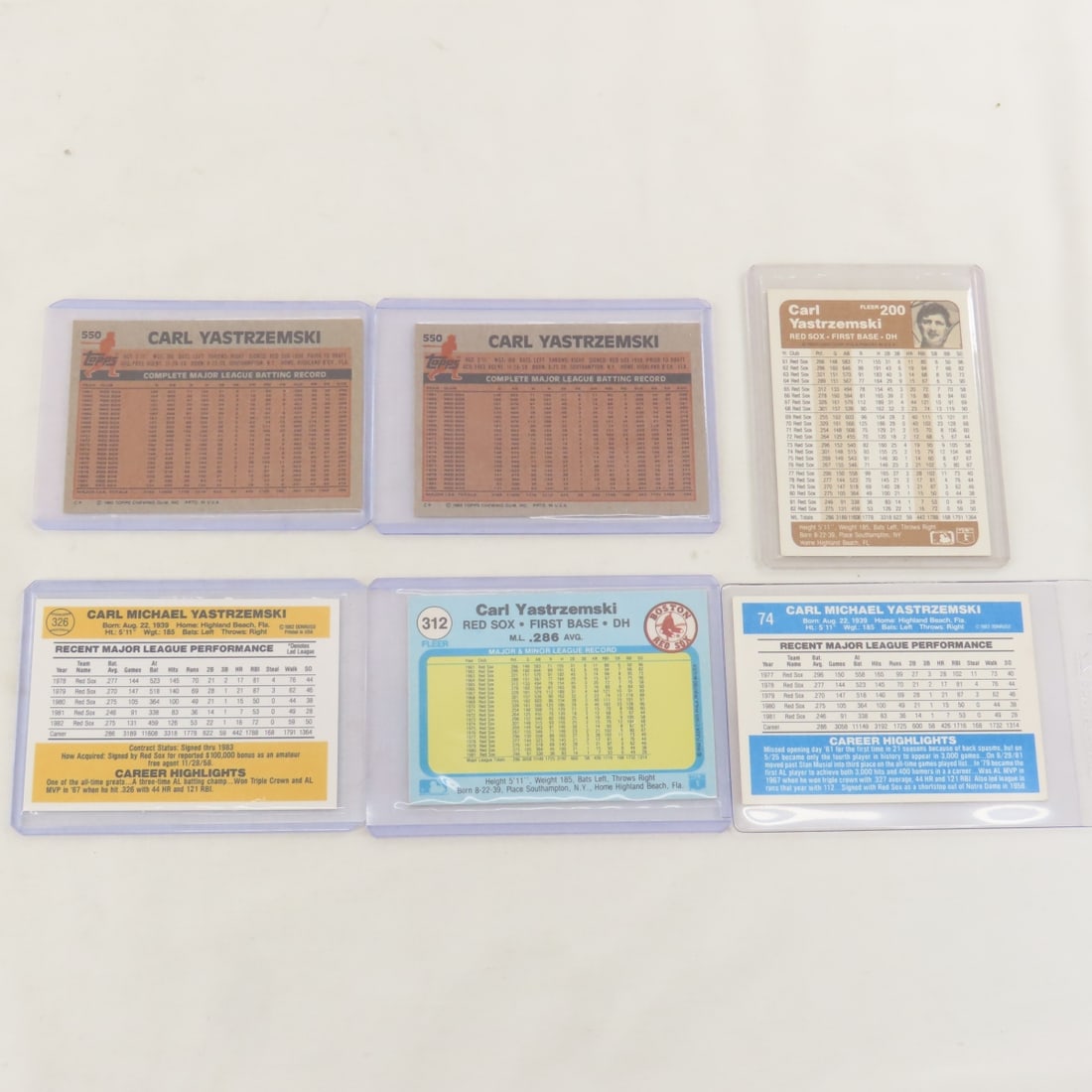 26 1960s-1980s Carl Yastrzemski Baseball Cards - 7