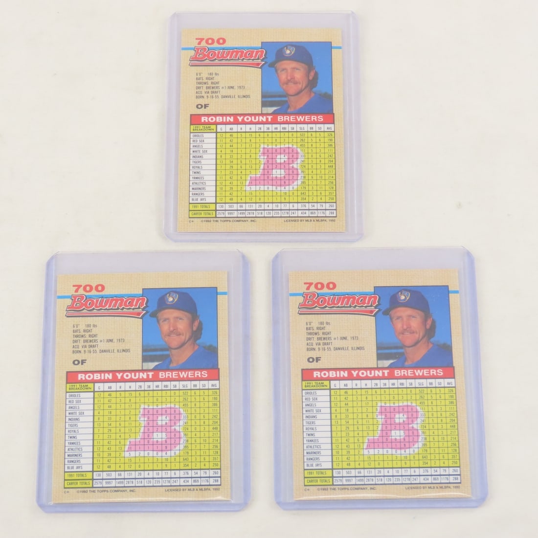 13 Robin Yount Baseball Cards including Rookie - 13