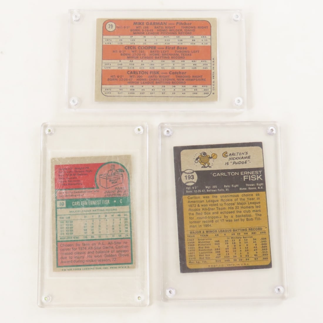 25 1970s Carlton Fisk Baseball Cards with Rookie - 3