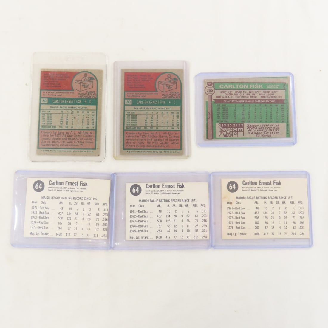 25 1970s Carlton Fisk Baseball Cards with Rookie - 5