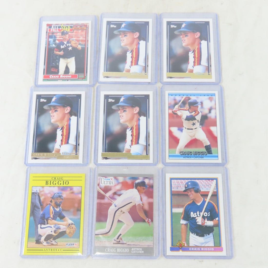 35 Craig Biggio Baseball Cards Including Rookies - 4