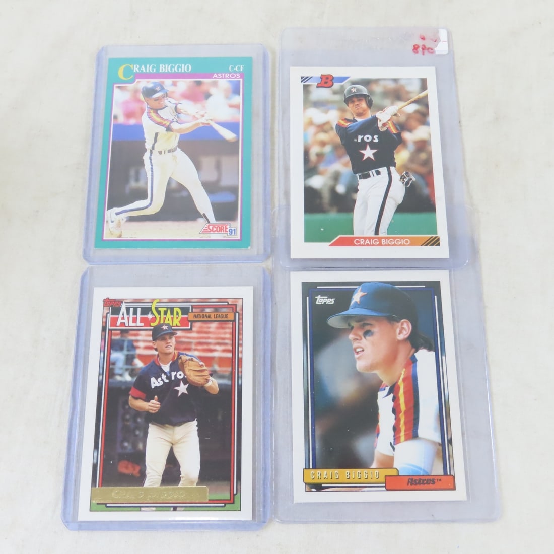 35 Craig Biggio Baseball Cards Including Rookies - 5