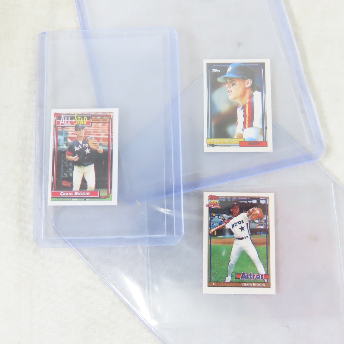 35 Craig Biggio Baseball Cards Including Rookies - 7