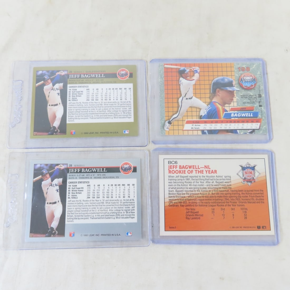 17 Jeff Bagwell Baseball Cards Including Rookies - 3