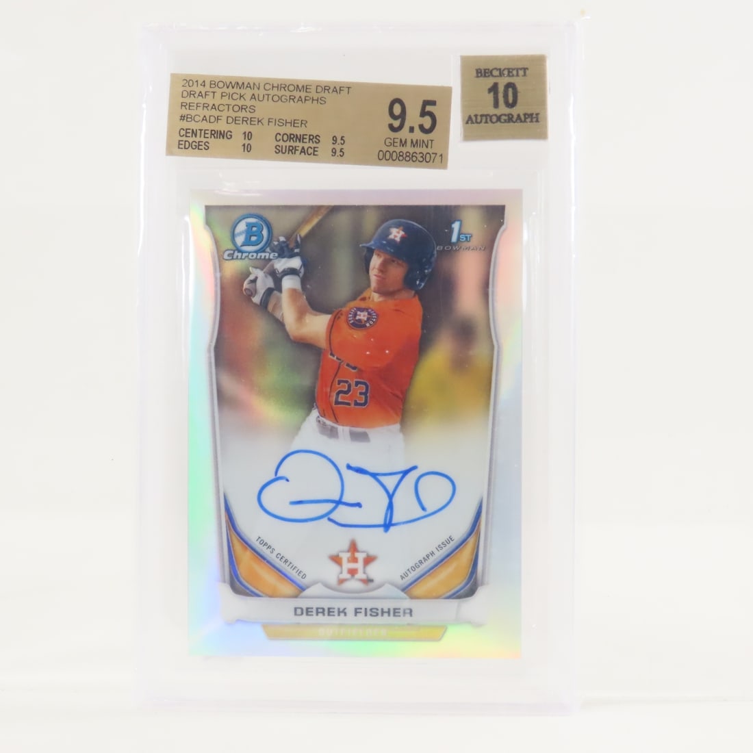 Beckett Graded Fisher & Bradley Autographed Cards - 2
