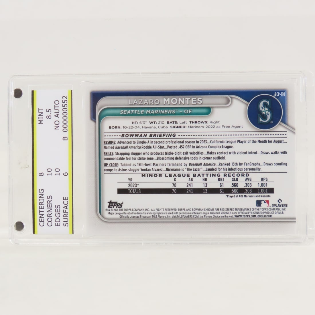 3 Odiz Graded Cards- Anderson, Flaherty & Montes - 8