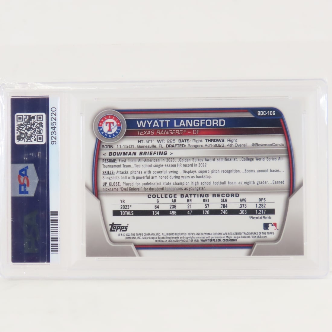 4 PSA Graded Baseball Cards 2020-2023 - 11