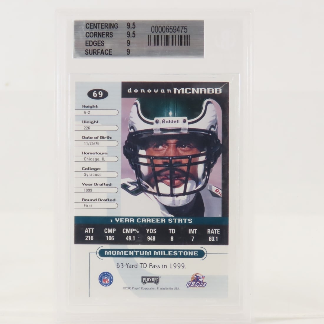 4 Beckett Graded Football Cards 1999-2001 - 5